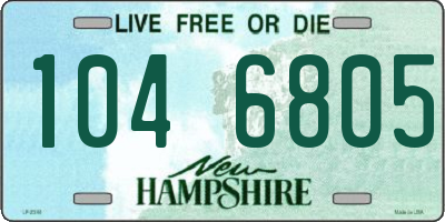 NH license plate 1046805