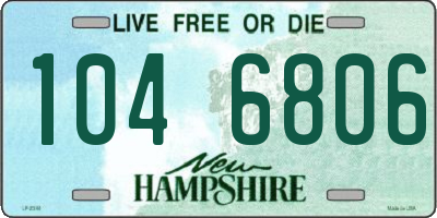 NH license plate 1046806