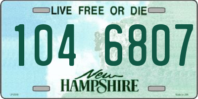 NH license plate 1046807