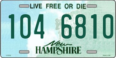 NH license plate 1046810