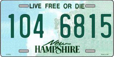 NH license plate 1046815