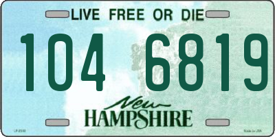 NH license plate 1046819