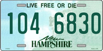 NH license plate 1046830