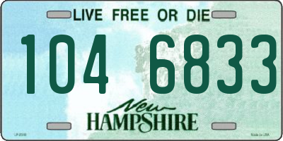 NH license plate 1046833