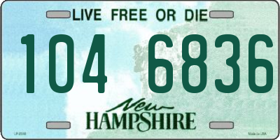 NH license plate 1046836