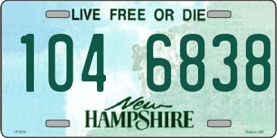 NH license plate 1046838