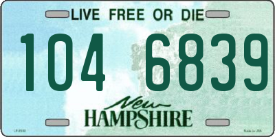 NH license plate 1046839