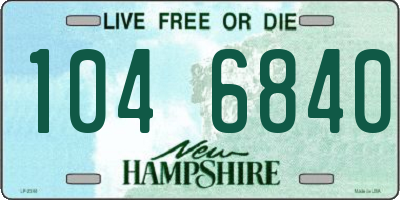 NH license plate 1046840