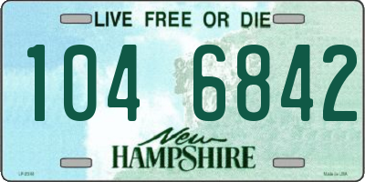 NH license plate 1046842