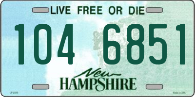 NH license plate 1046851