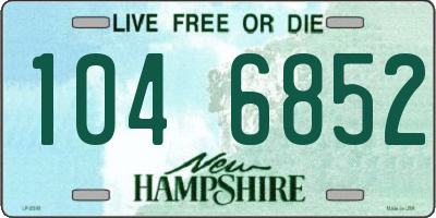 NH license plate 1046852
