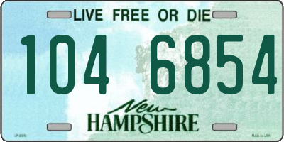 NH license plate 1046854