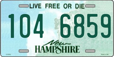 NH license plate 1046859