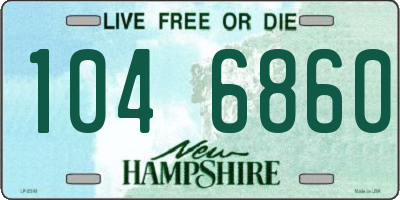 NH license plate 1046860