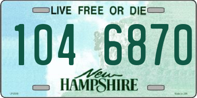 NH license plate 1046870