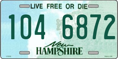 NH license plate 1046872