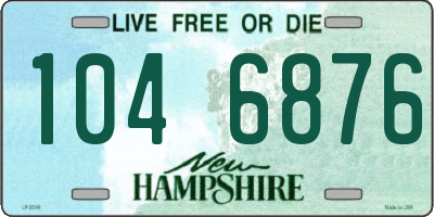 NH license plate 1046876