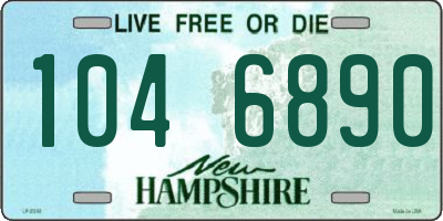 NH license plate 1046890
