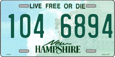 NH license plate 1046894