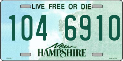 NH license plate 1046910