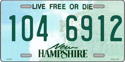 NH license plate 1046912