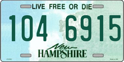 NH license plate 1046915