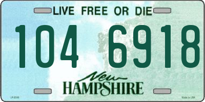 NH license plate 1046918