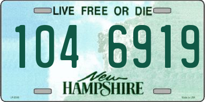 NH license plate 1046919