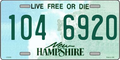 NH license plate 1046920