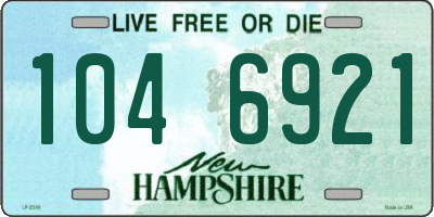 NH license plate 1046921