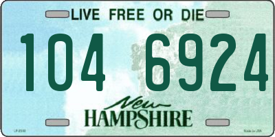 NH license plate 1046924
