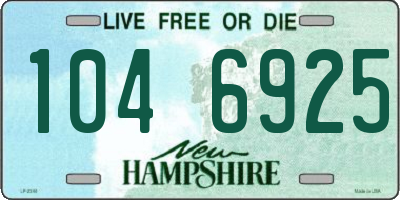 NH license plate 1046925