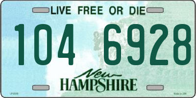 NH license plate 1046928