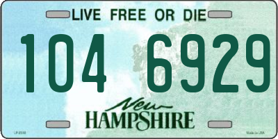 NH license plate 1046929