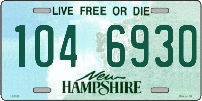 NH license plate 1046930