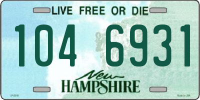 NH license plate 1046931