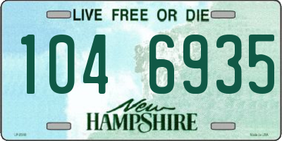 NH license plate 1046935