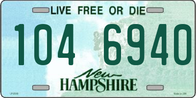 NH license plate 1046940