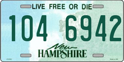 NH license plate 1046942