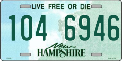 NH license plate 1046946