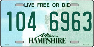 NH license plate 1046963