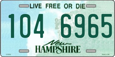 NH license plate 1046965