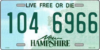 NH license plate 1046966