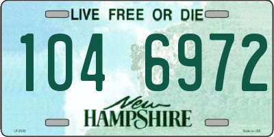 NH license plate 1046972