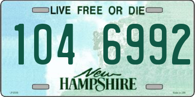 NH license plate 1046992