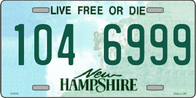 NH license plate 1046999