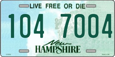 NH license plate 1047004
