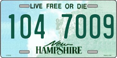 NH license plate 1047009