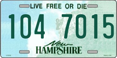 NH license plate 1047015