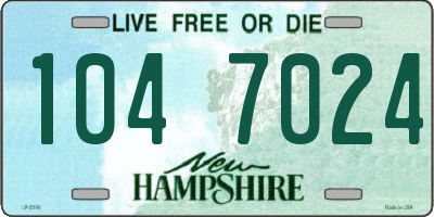 NH license plate 1047024